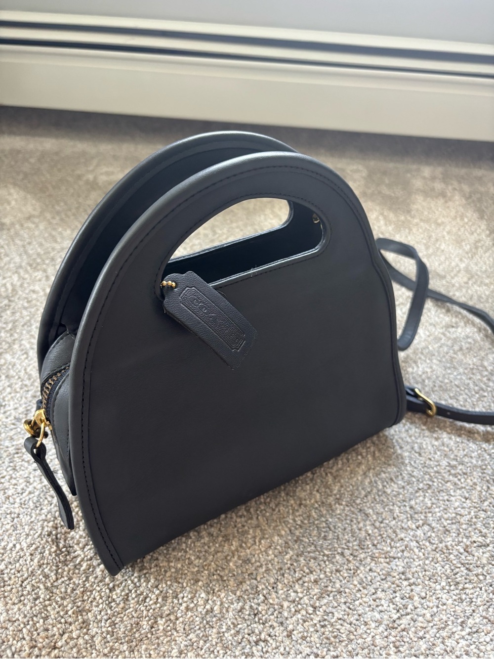 Coach Vintage Coach №9942 CAROUSEL BAG 1994 Navy PRISTINE